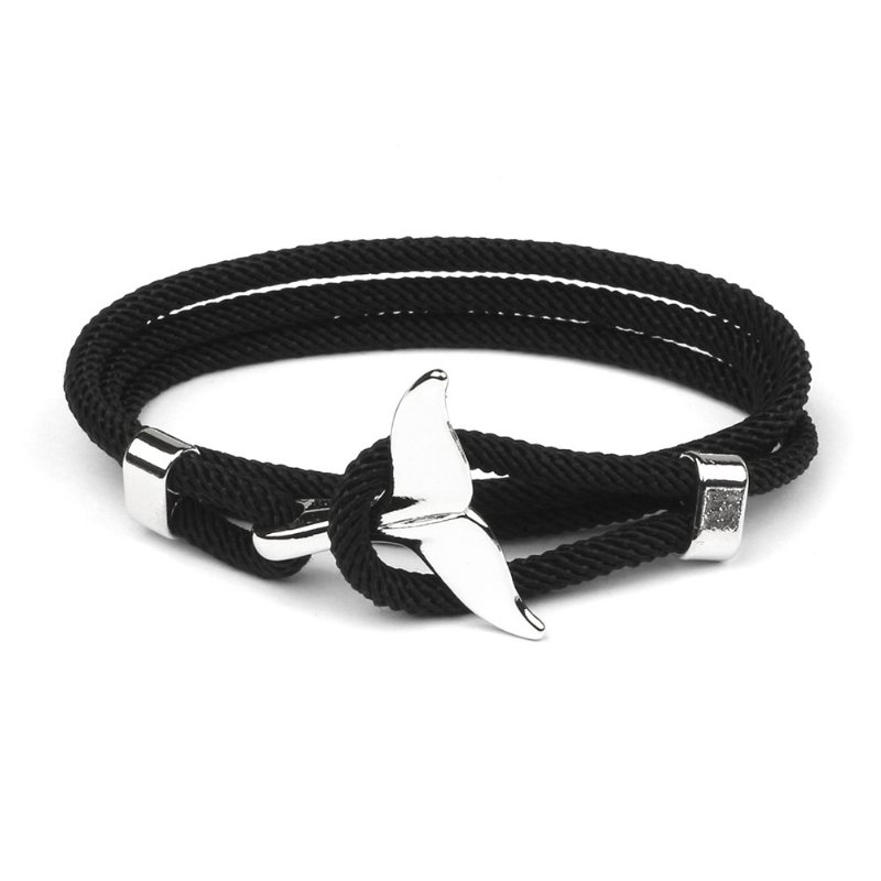 Anchor Style Armband Whale Tail Par Röd