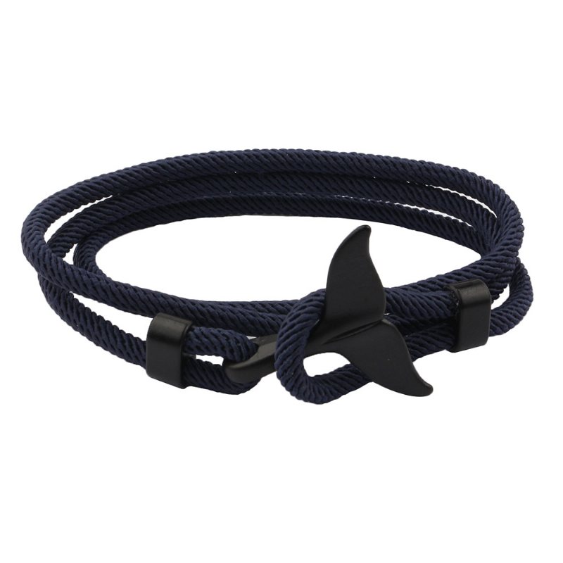 Anchor Style Armband Whale Tail Par Röd