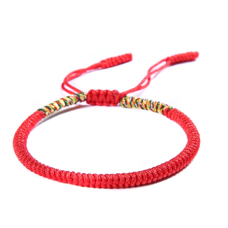 Smycken Handvävd Diamond Knot Armband Red Hand Rope Litterärt Red