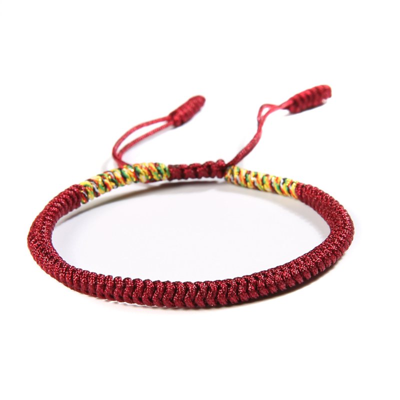 Smycken Handvävd Diamond Knot Armband Red Hand Rope Litterärt Red