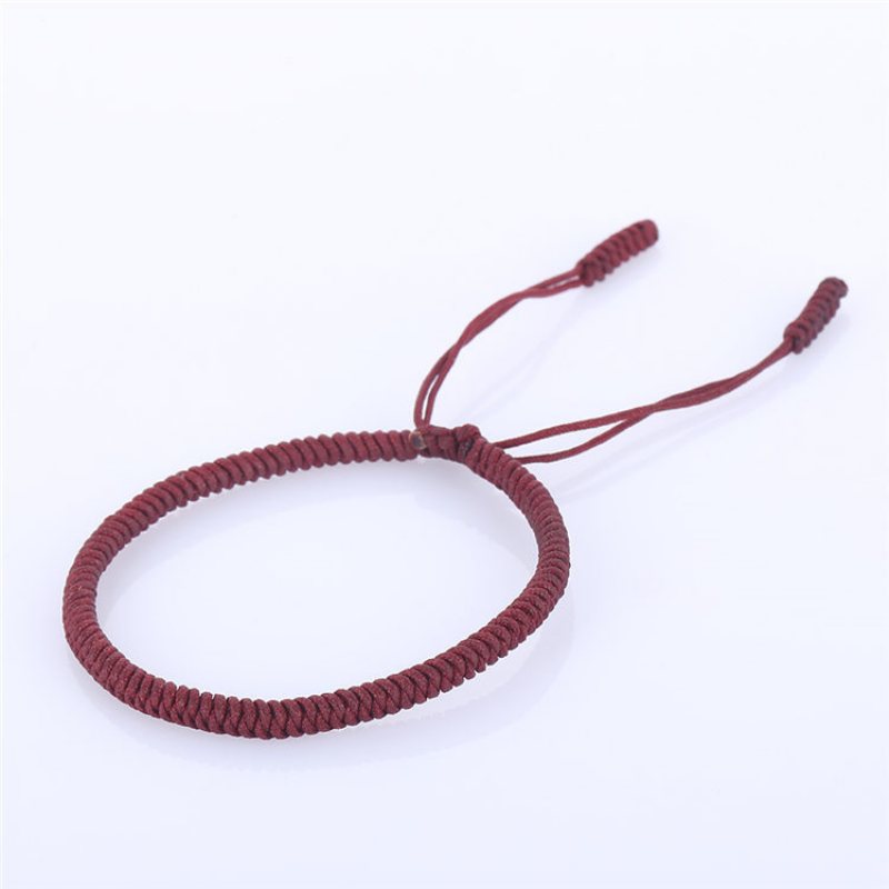 Smycken Handvävd Diamond Knot Armband Red Hand Rope Litterärt Red