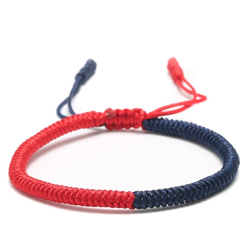 Smycken Handvävd Diamond Knot Armband Red Hand Rope Litterärt Red