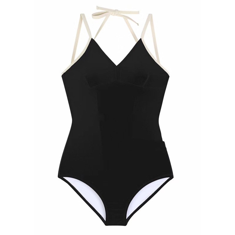 Ny Bikini Sexig Slim Svart Ny One-piece Baddräkt Dam