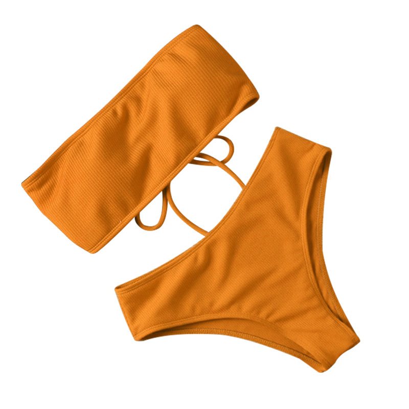 Sexig Bikini One Piece Baddräkt Enfärgad Dam