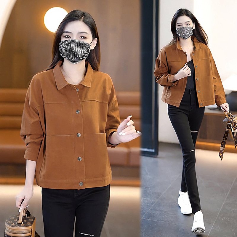 2024 Mode Casual Workwear Dam Kort Jacka Lapel Cardigan