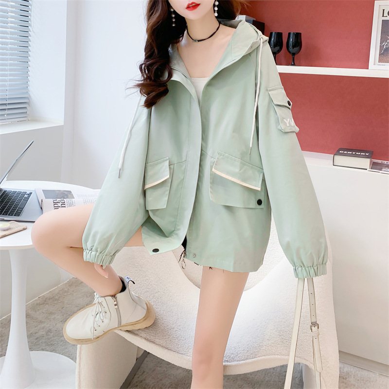 Casual Hooded Cargo Coats Damjackor 2024 Mode Toppar