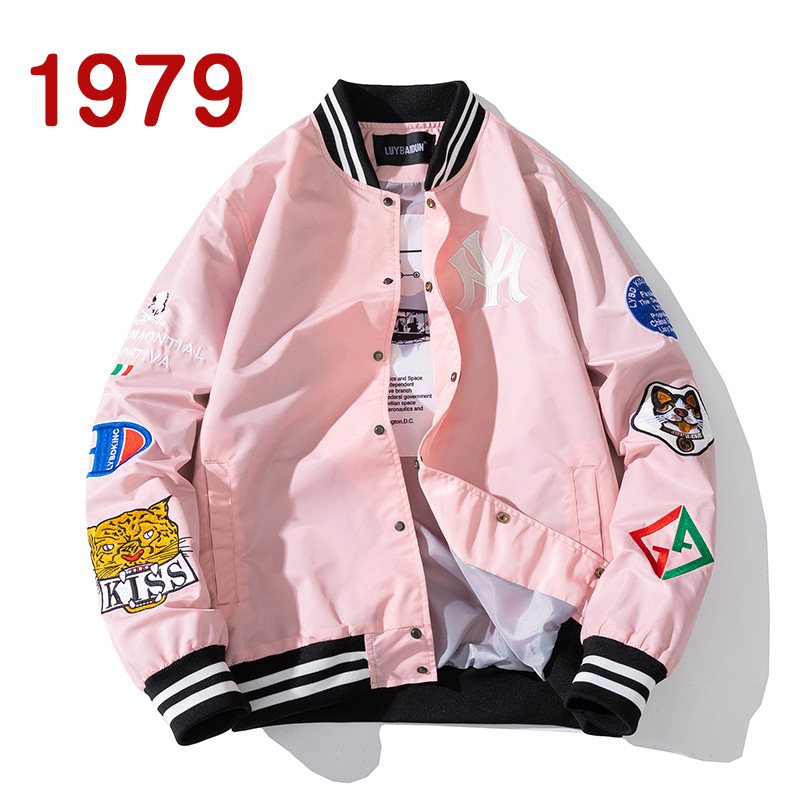 Casual Jacka Dam 2024 Broderi Ljus Kappa Rosa