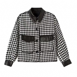 Jackor Dam Houndstooth Cropped Toppar