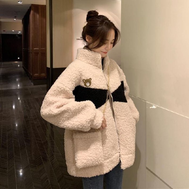 Lös Jacka Dam Fleece Coat Dam Trend