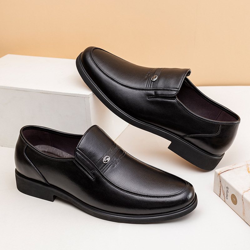 Klänning Skor Herr Läder Business Casual Höst Och Vinter Andas Mjuk Sula Bekväma Loafers Formell