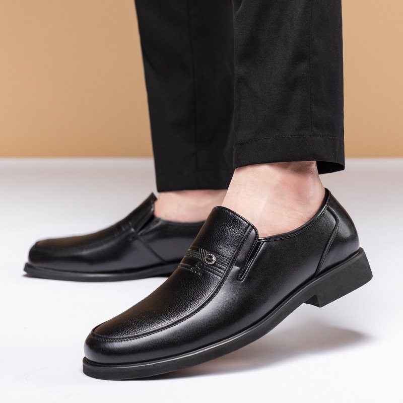 Klänning Skor Herr Läder Business Casual Höst Och Vinter Andas Mjuk Sula Bekväma Loafers Formell