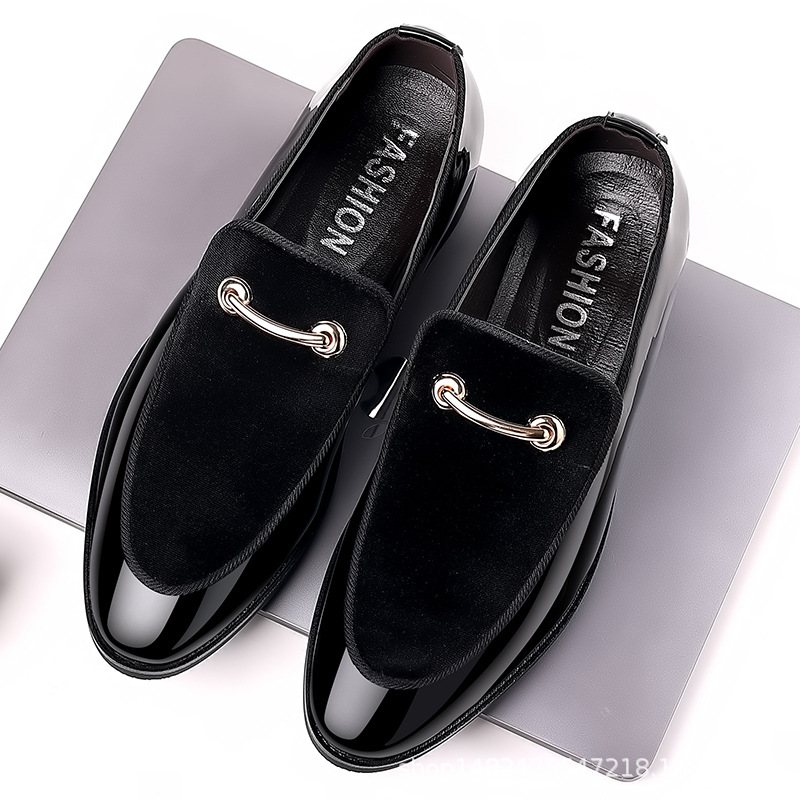 Klänning Skor Mocka Lackläder Fritidsskor Trendiga Loafers Bröllop Herrskor Hårstylist Flats