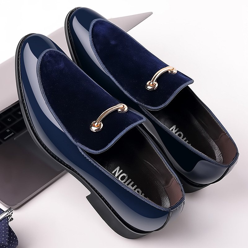 Klänning Skor Mocka Lackläder Fritidsskor Trendiga Loafers Bröllop Herrskor Hårstylist Flats