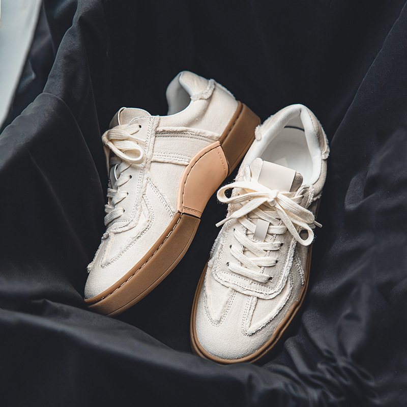 Läder Retro Tyska Träningsskor Par Sneakers Herrmode Trend Skor Våren Herrskor Herr Vardagsskor