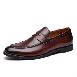 Våren Set Med Fötter Business Herrskor Fritidsskor Tjocksulade Herr Loafers Äkta Läder Slip-on Klänning Skor Kohud