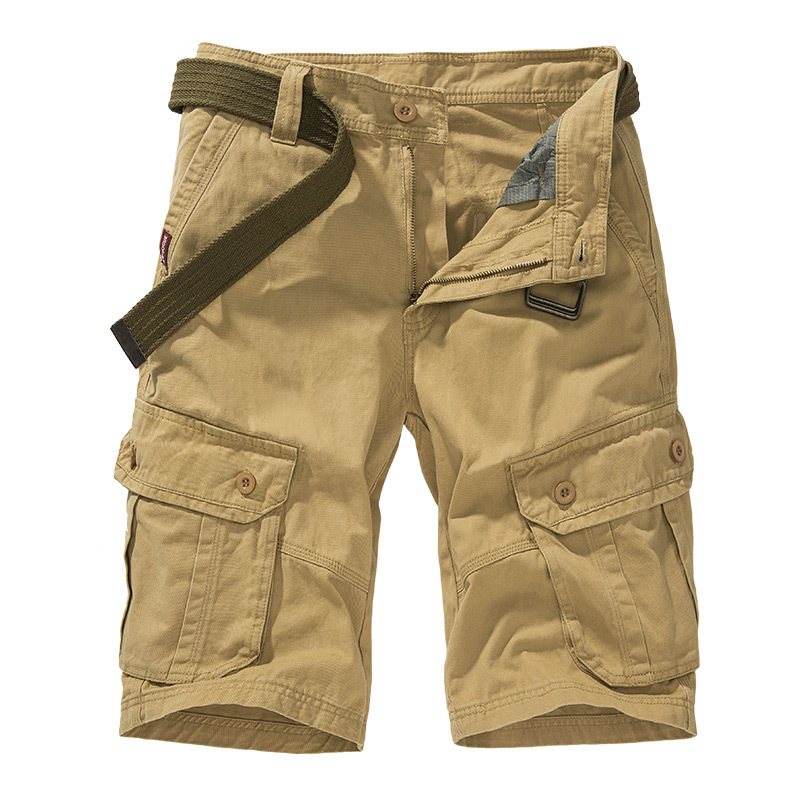 2024 Sommaren Enfärgade Tooling Shorts Män Lösa Casual