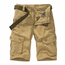 2024 Sommaren Enfärgade Tooling Shorts Män Lösa Casual