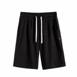 Casual Shorts Herr 2024 Sommar Ny Trend Lös Enfärgad Rak Sport Tunn Sektion Fem Poäng