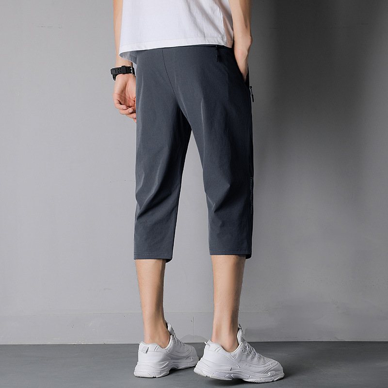 Coola Cropped Pants Herr Sommar Lös Raka Sport Casual Byxor