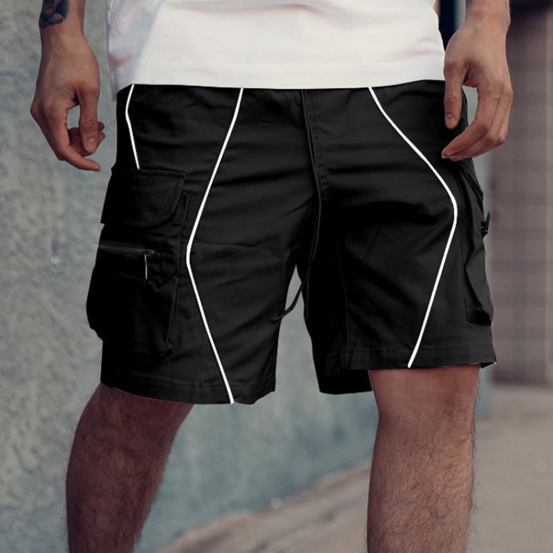 Enfärgade Shorts Trend Män Sport Casual Fem Poäng