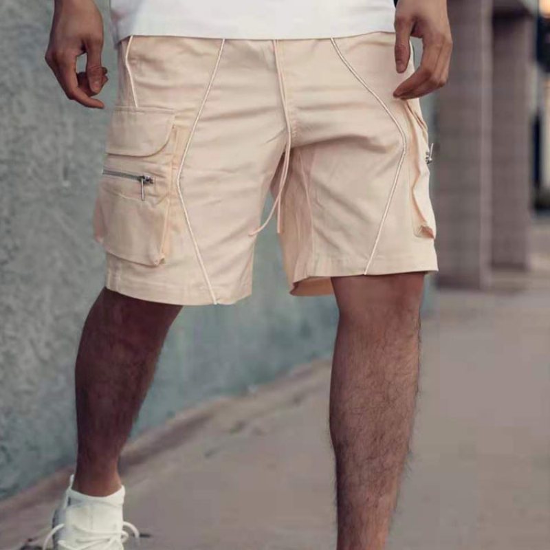 Enfärgade Shorts Trend Män Sport Casual Fem Poäng