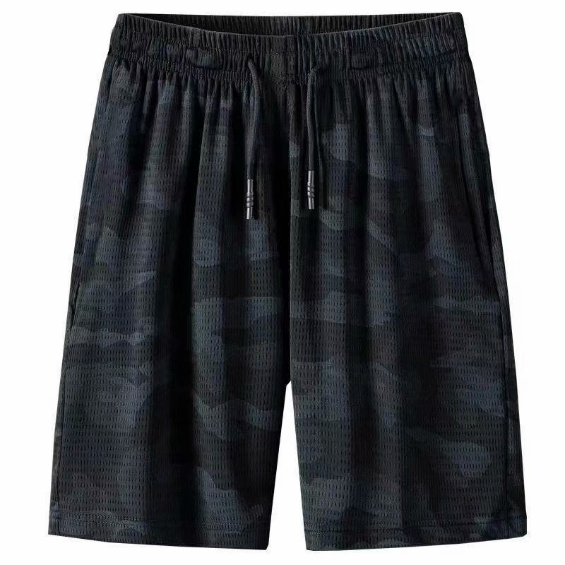 Herr Sommar Mesh Kamouflageshorts Hög Elastisk Andas