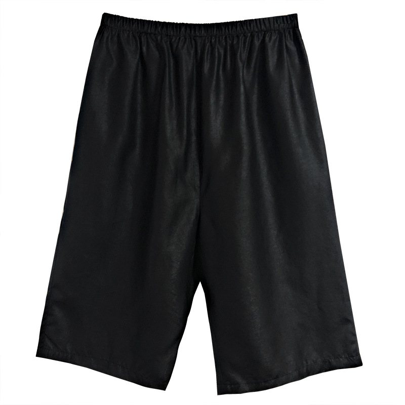 Herrbyxor Shorts Beskurna Byxor Elastisk Midja Casual Rak