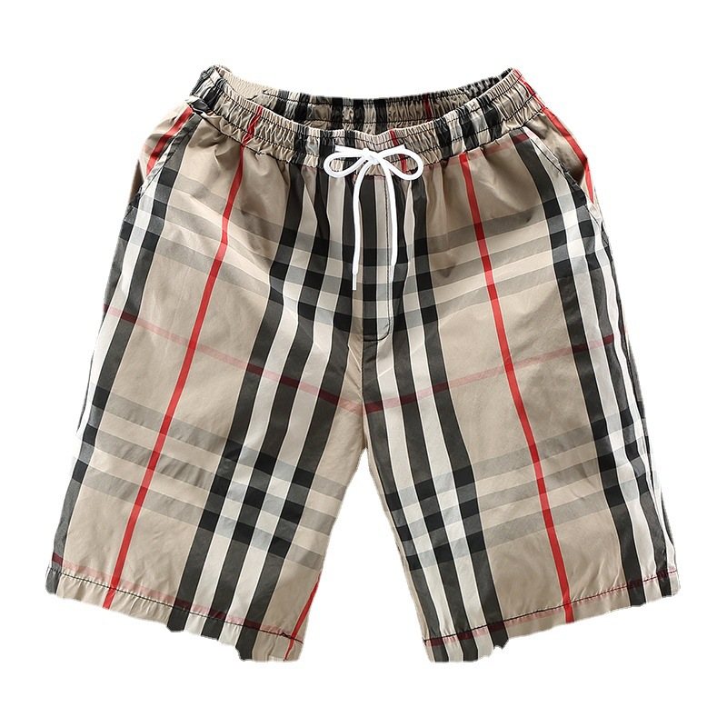 Herrshorts Fem Poäng Casual Pläd Sport Outdoor Beach