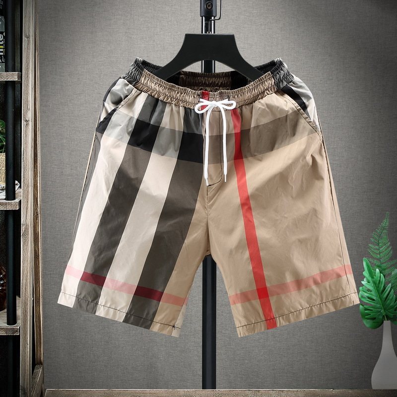 Herrshorts Fem Poäng Casual Pläd Sport Outdoor Beach