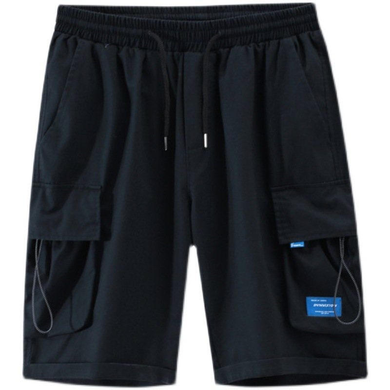 Large Pocket Cargo Shorts Herr Sommar Trend Sport Casual Fem Poäng Lös