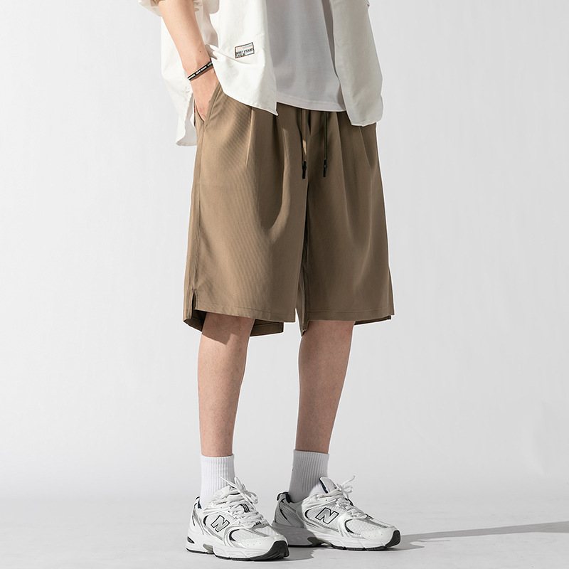 Lösa Shorts Herr Sommar Tunn Sport Khaki Six Points Casual