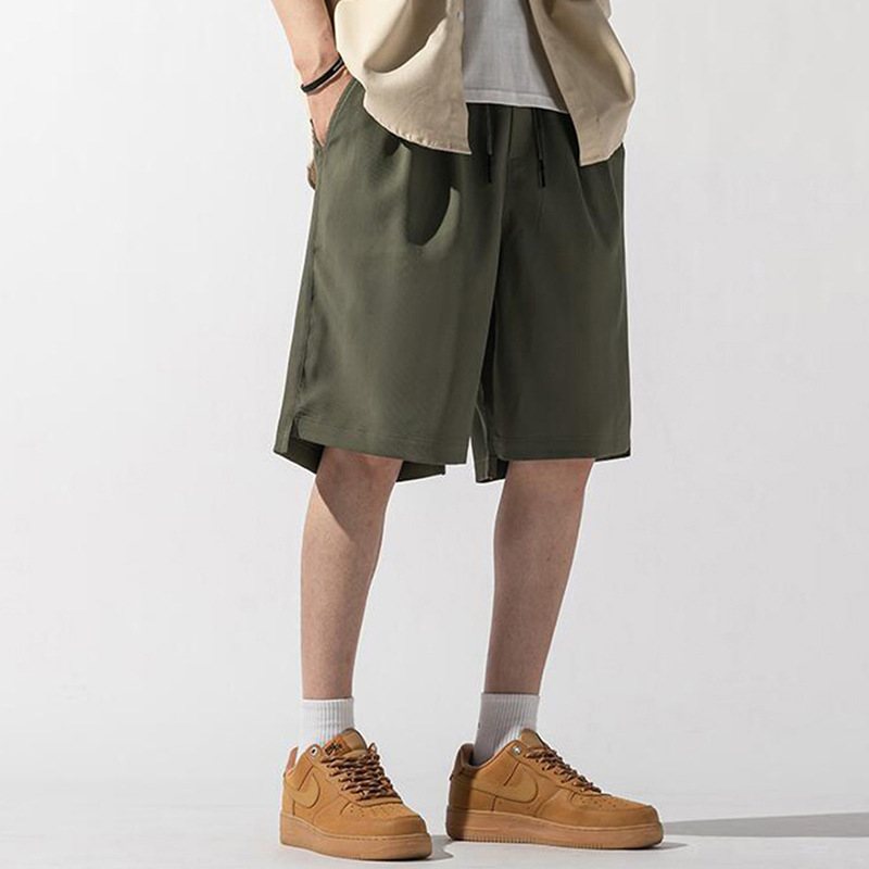 Lösa Shorts Herr Sommar Tunn Sport Khaki Six Points Casual