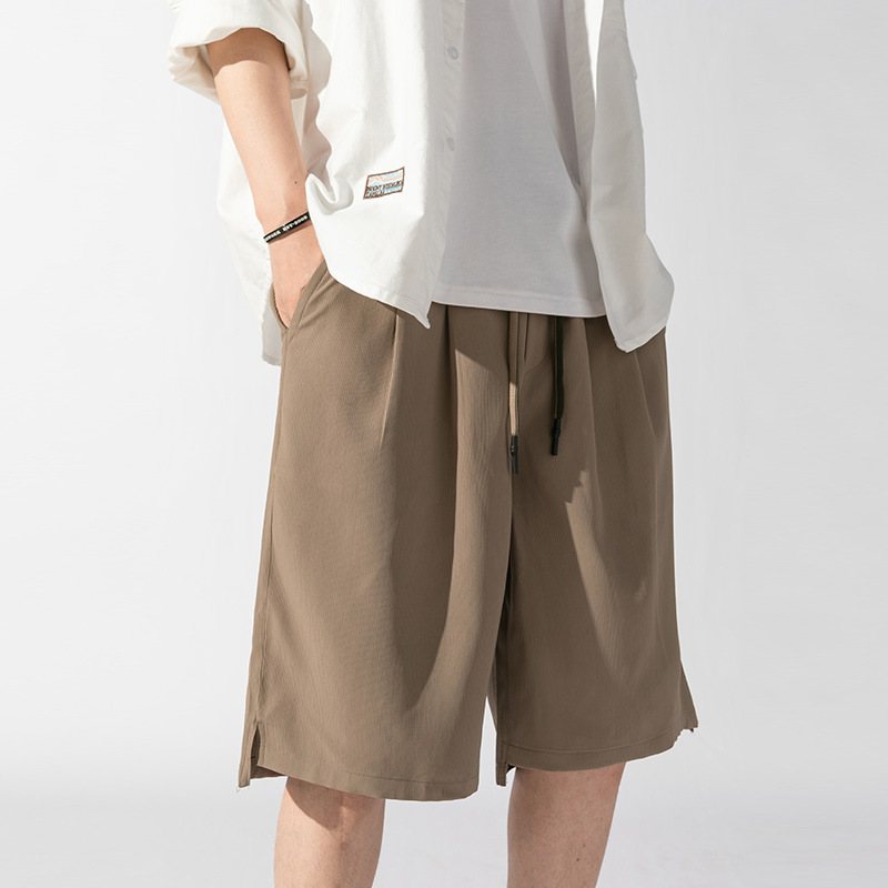 Lösa Shorts Herr Sommar Tunn Sport Khaki Six Points Casual