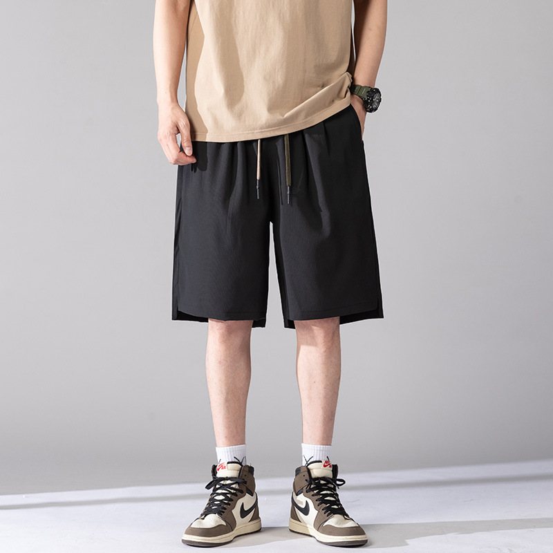 Lösa Shorts Herr Sommar Tunn Sport Khaki Six Points Casual