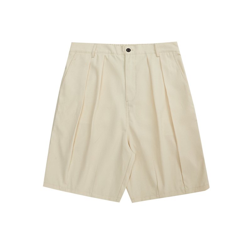 Män Khaki Grön Sommar Twill Tyg Lykta Cargo Enfärgade Shorts