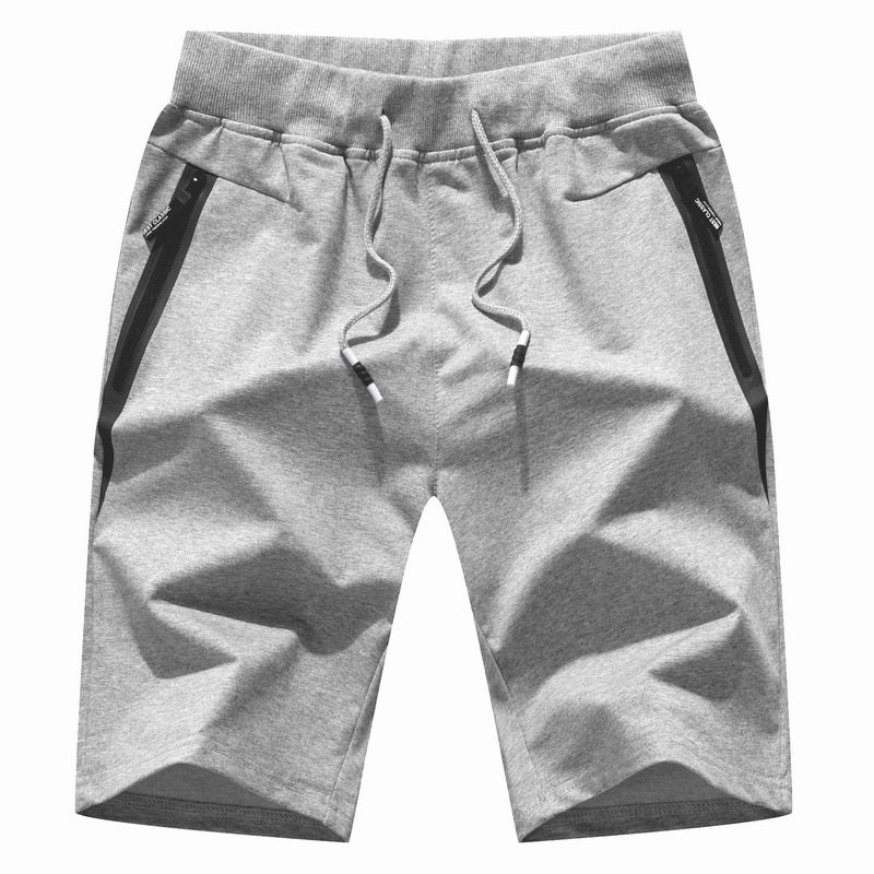 Mäns Tether Cropped Shorts Sommar Tunna Dragkedja Fickor Kontrasterande Färger