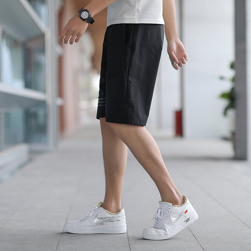 Nya Casual Shorts För Män Trendigt Mode Stretch Andas Sport Fem Poäng