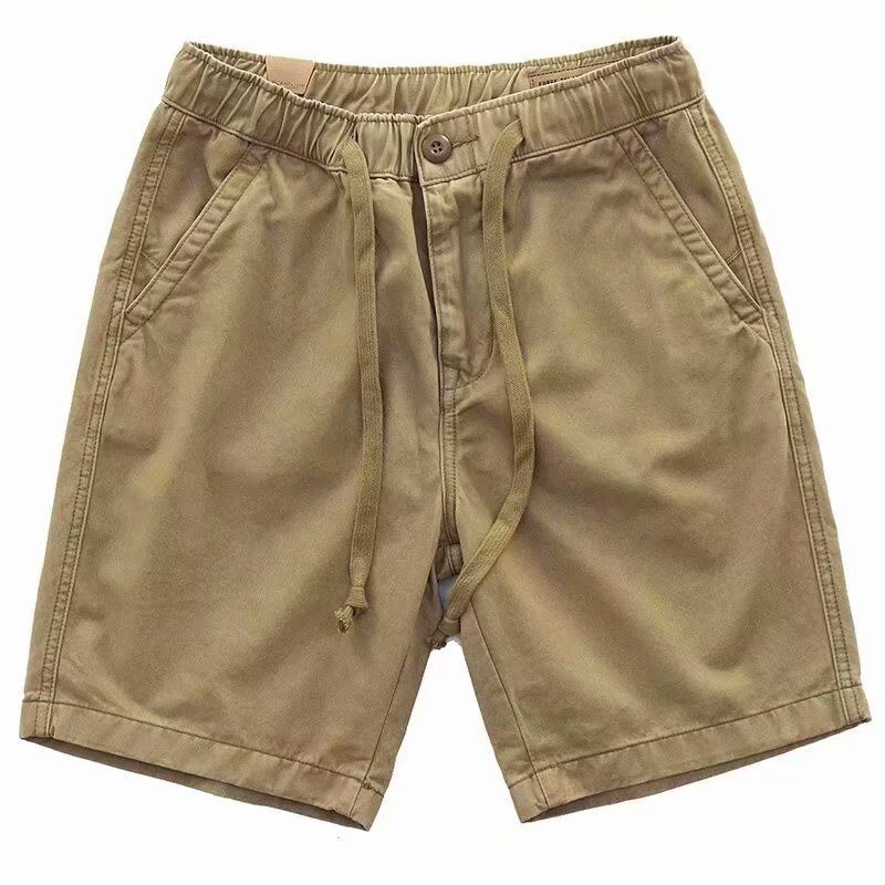 Resår Midja Casual Shorts 2024 Sommar Nya Män Enfärgad Trendig Tether