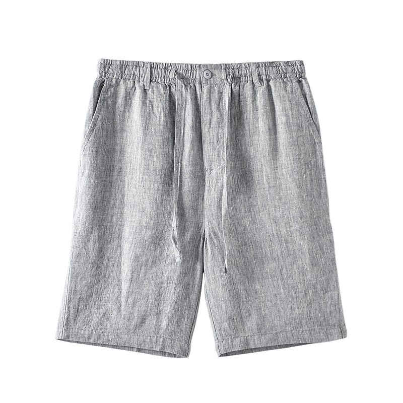 Sommar Linneshorts För Män Lättvikts Andas Mode Beach Five Points