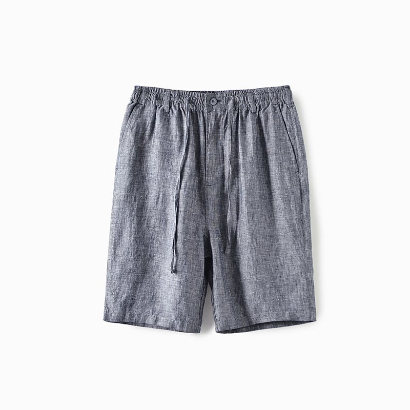 Sommar Linneshorts För Män Lättvikts Andas Mode Beach Five Points