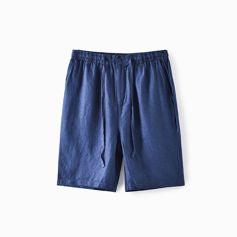 Sommar Linneshorts För Män Lättvikts Andas Mode Beach Five Points