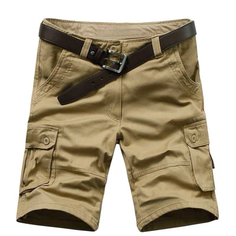 Sommar Workwear Shorts Herr Tunn Sektion Fempunktsfickor Lösa Casual