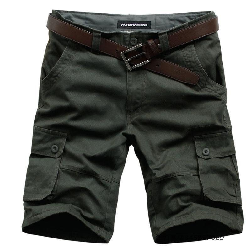 Sommar Workwear Shorts Herr Tunn Sektion Fempunktsfickor Lösa Casual