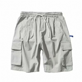 Sommarshorts För Män Trendiga Lösa Casual Multi-pocket Verktyg Fem Poäng