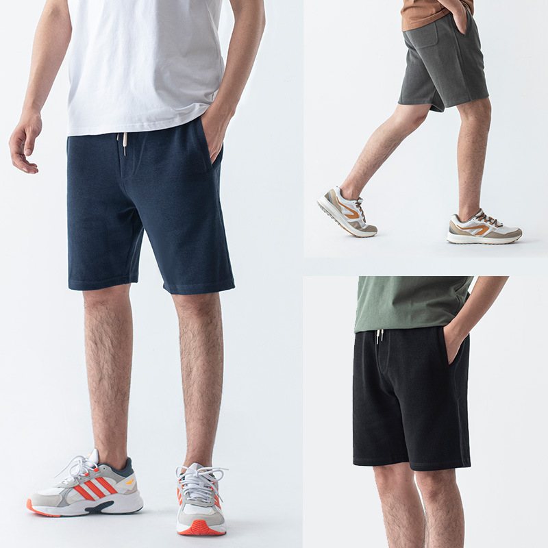 Stickade Cropped Pants Herr Sommar Casual Shorts Sport Guard Arbetskläder