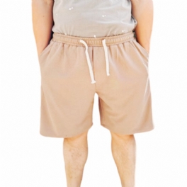 Strandshorts För Män Lösiga Shorts Sport Stora Byxor Andas Enfärgade Cropped