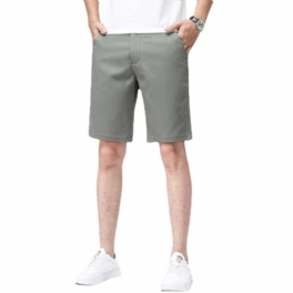 Tunna Shorts Herr Raka Lösa Casual Trendiga Khaki Fem Poäng