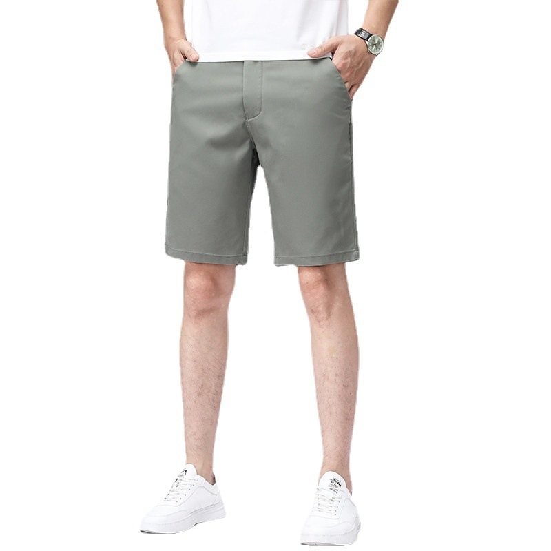 Tunna Shorts Herr Raka Lösa Casual Trendiga Khaki Fem Poäng