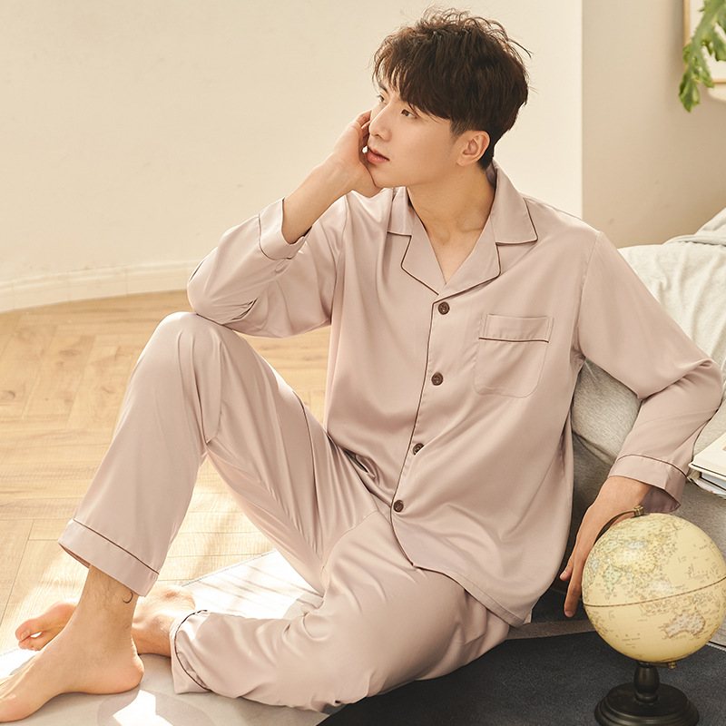 Herr Loungewear Långärmad Röd Set Pyjamas