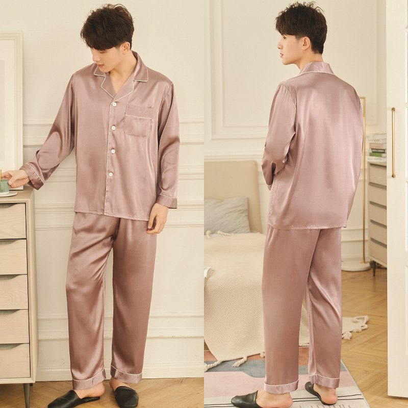 Herr Loungewear Långärmad Röd Set Pyjamas